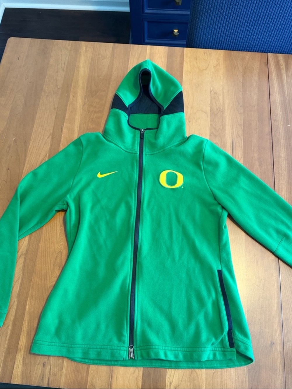 Nike Green Oregon O Logo Full-Zip Hooded Sweatshirt